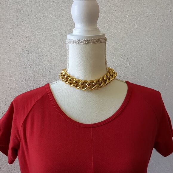 Erwin Pearl Vintage Chunky Gold-Plated Choker - Picture 2 of 12